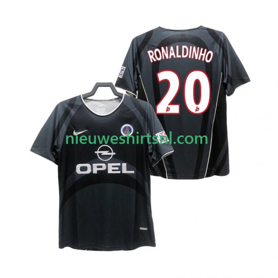 Paris Saint-Germain Heren Shirt met Bedrukking RONALDINHO 20 2001 Retro Derde 2002 Korte Mouw