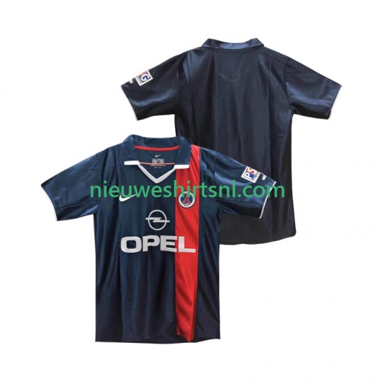 Paris Saint-Germain Heren Shirt met Bedrukking 2001 Retro Thuis 2002 Korte Mouw