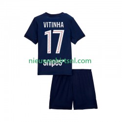 Paris Saint-Germain Kind Shirt met Bedrukking Vitinha 17 Thuis 2025-2026 Korte Mouw