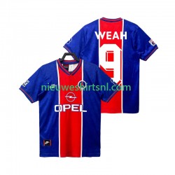 Paris Saint-Germain Heren Shirt met Bedrukking WEAH 9 1995 1996 Retro Thuis Korte Mouw