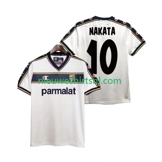 Parma Heren Shirt met Bedrukking NAKATA 10 2003 Retro Uit 2002 Korte Mouw