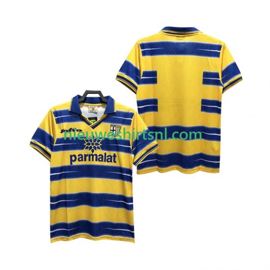 Parma Heren Shirt met Bedrukking 1998 Retro Thuis 1999 Korte Mouw
