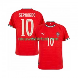 Portugal Heren Shirt met Bedrukking Bernardo Silva 10 Thuis 2025-2026 Korte Mouw