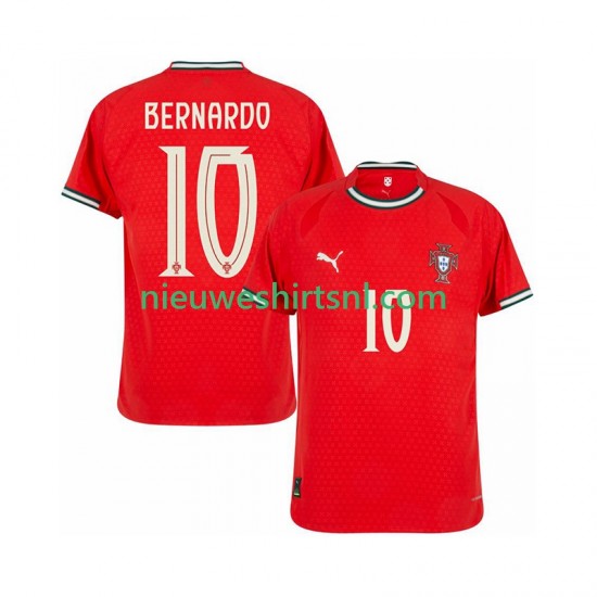 Portugal Heren Shirt met Bedrukking Bernardo Silva 10 Thuis 2025-2026 Korte Mouw