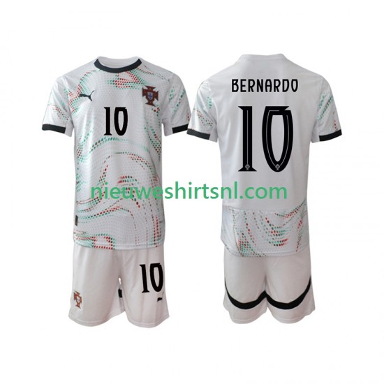 Portugal Kind Shirt met Bedrukking Bernardo Silva 10 Uit 2025-2026 Korte Mouw