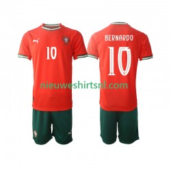 Portugal Kind Shirt met Bedrukking Bernardo Silva 10 Thuis 2025-2026 Korte Mouw