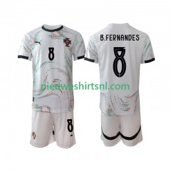 Portugal Kind Shirt met Bedrukking Bruno Fernandes 8 Uit 2025-2026 Korte Mouw