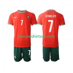Portugal Kind Shirt met Bedrukking Cristiano Ronaldo 7 Thuis 2025 Korte Mouw