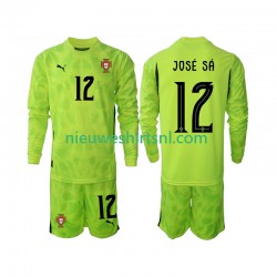 Portugal Kind Shirt met Bedrukking Doelman Jose Sa 12 Thuis 2025 Lange Mouw