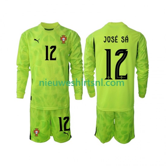 Portugal Kind Shirt met Bedrukking Doelman Jose Sa 12 Thuis 2025 Lange Mouw