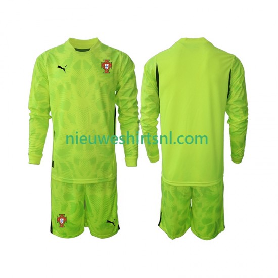 Portugal Kind Shirt met Bedrukking Doelman Thuis 2025 Lange Mouw