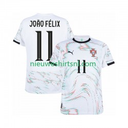 Portugal Heren Shirt met Bedrukking Joao Felix 11 Uit 2025-2026 Korte Mouw