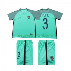 Portugal Kind Shirt met Bedrukking PEPE 3 2016 Retro Uit Korte Mouw