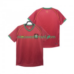 Portugal Heren Shirt met Bedrukking Retro Thuis 2006 Korte Mouw