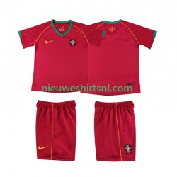 Portugal Kind Shirt met Bedrukking Retro Thuis 2006 Korte Mouw