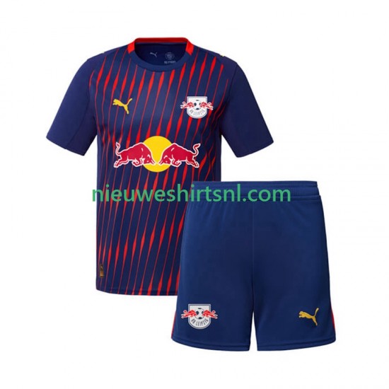 RB Leipzig Kind Shirt met Bedrukking Uit 2025-2026 Korte Mouw