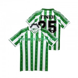 Real Betis Heren Shirt met Bedrukking FINIDI 25 1996 1997 Retro Thuis Korte Mouw