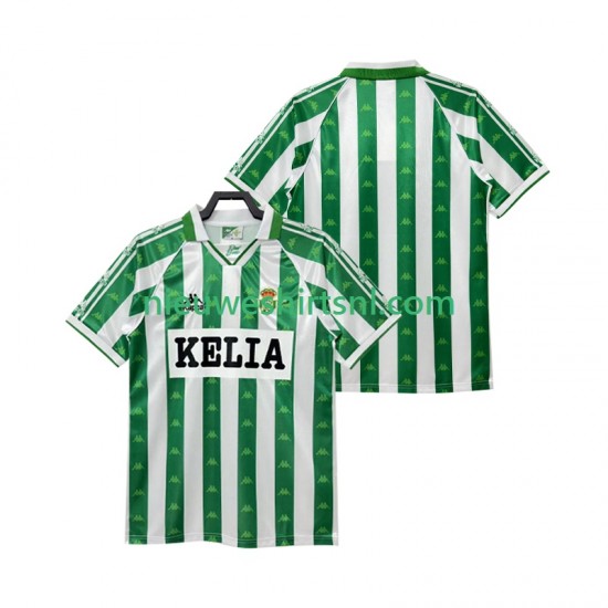 Real Betis Heren Shirt met Bedrukking 1995 1996 Retro Thuis Korte Mouw