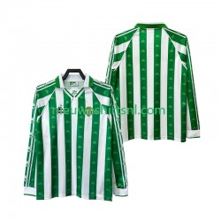 Real Betis Heren Shirt met Bedrukking 1996 1997 Retro Thuis Lange Mouw