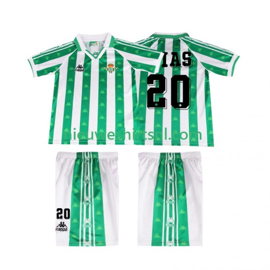 Real Betis Kind Shirt met Bedrukking Tomas Olias 20 1996 1997 Retro Thuis Korte Mouw