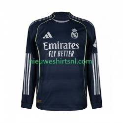 Real Madrid Heren Shirt met Bedrukking Uit 2025-2026 Lange Mouw