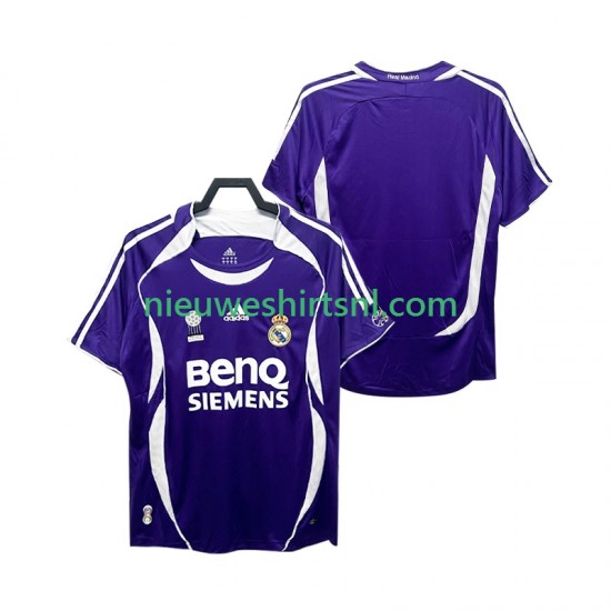 Real Madrid Heren Shirt met Bedrukking 2007 Retro Uit 2006 Korte Mouw