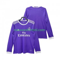 Real Madrid Heren Shirt met Bedrukking 2016 2017 Retro Uit Lange Mouw