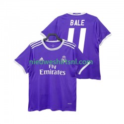 Real Madrid Heren Shirt met Bedrukking BALE 11 2016 2017 Retro Uit Korte Mouw
