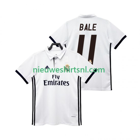 Real Madrid Heren Shirt met Bedrukking BALE 11 2017 2018 Retro Thuis Korte Mouw
