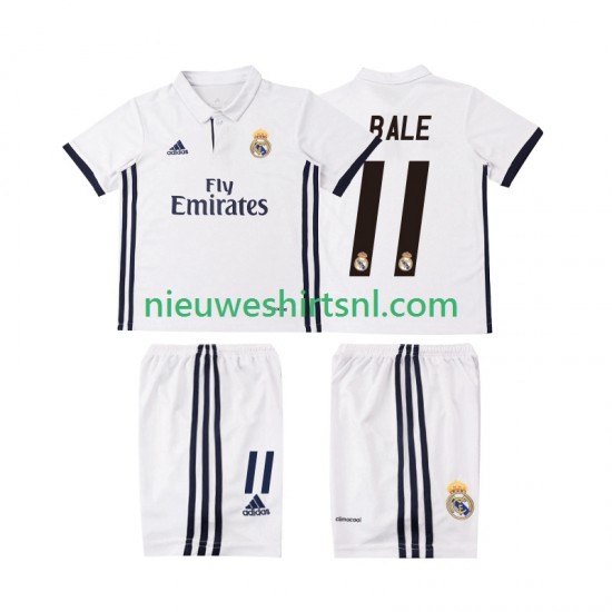 Real Madrid Kind Shirt met Bedrukking BALE 11 2016 2017 Retro Thuis Korte Mouw