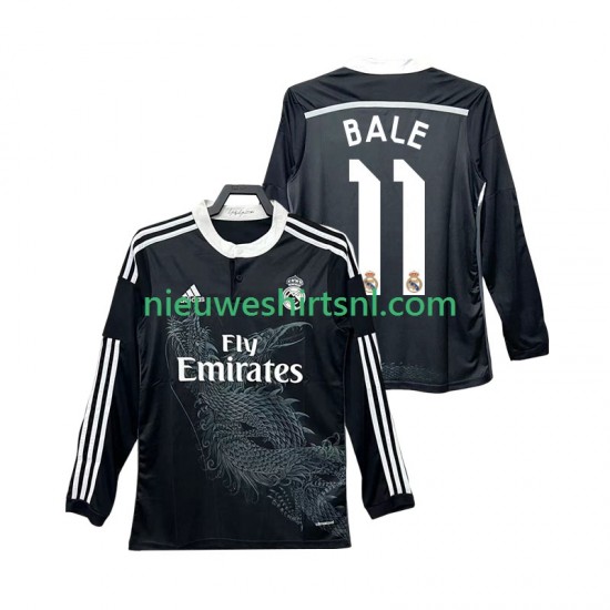 Real Madrid Heren Shirt met Bedrukking BALE 11 2014 2015 Retro Derde Lange Mouw