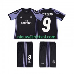 Real Madrid Kind Shirt met Bedrukking BENZEMA 9 2016 2017 Retro Derde Korte Mouw