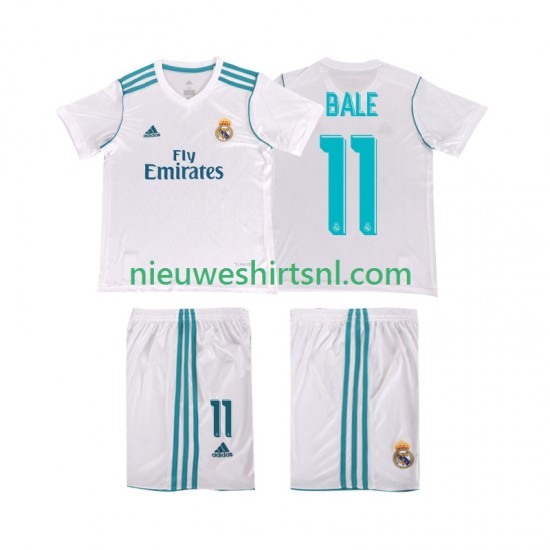 Real Madrid Kind Shirt met Bedrukking Bale 11 2017 2018 Retro Thuis Korte Mouw