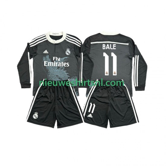 Real Madrid Kind Shirt met Bedrukking Bale 11 2014 2015 Retro Derde Lange Mouw