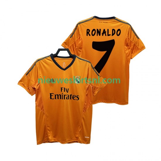 Real Madrid Heren Shirt met Bedrukking CRISTIANO RONALDO 7 2013 2014 Retro Derde Korte Mouw