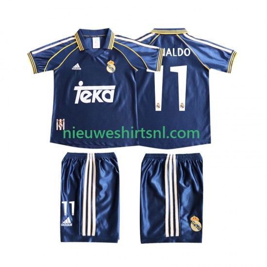 Real Madrid Kind Shirt met Bedrukking Cristiano Ronaldo 11 1998 Retro Derde 1999 Korte Mouw