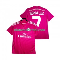 Real Madrid Heren Shirt met Bedrukking Cristiano Ronaldo 7 2014 2015 Retro Uit Korte Mouw