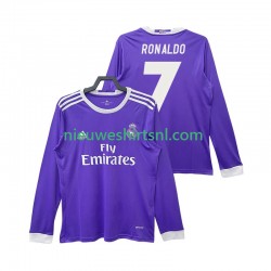 Real Madrid Heren Shirt met Bedrukking Cristiano Ronaldo 7 2016 2017 Retro Uit Lange Mouw