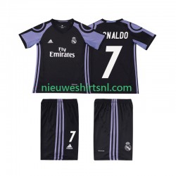 Real Madrid Kind Shirt met Bedrukking Cristiano Ronaldo 7 2016 2017 Retro Derde Korte Mouw