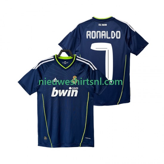 Real Madrid Heren Shirt met Bedrukking Cristiano Ronaldo 7 Retro Uit 2011 2010 Korte Mouw