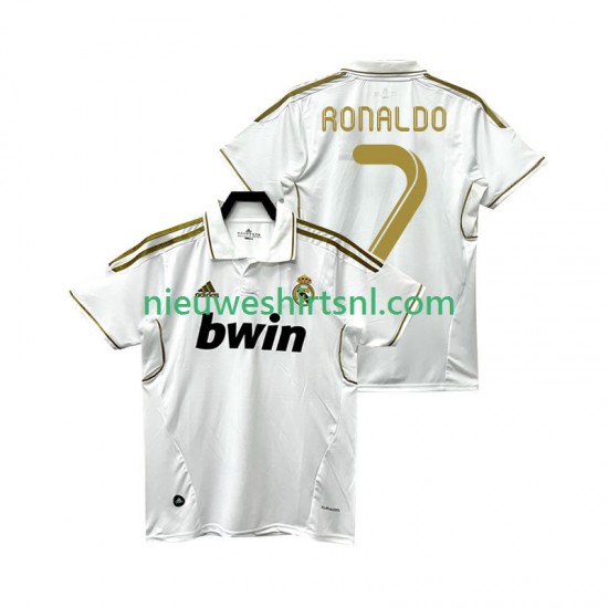 Real Madrid Heren Shirt met Bedrukking Cristiano Ronaldo 7 2012 Retro Thuis 2011 Korte Mouw