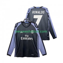 Real Madrid Heren Shirt met Bedrukking Cristiano Ronaldo 7 2016 2017 Retro Derde Lange Mouw
