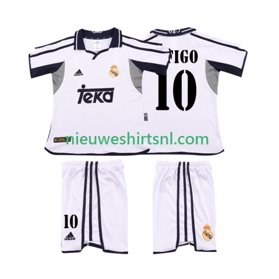 Real Madrid Kind Shirt met Bedrukking FIGO 10 2001 Retro Thuis 2002 Korte Mouw