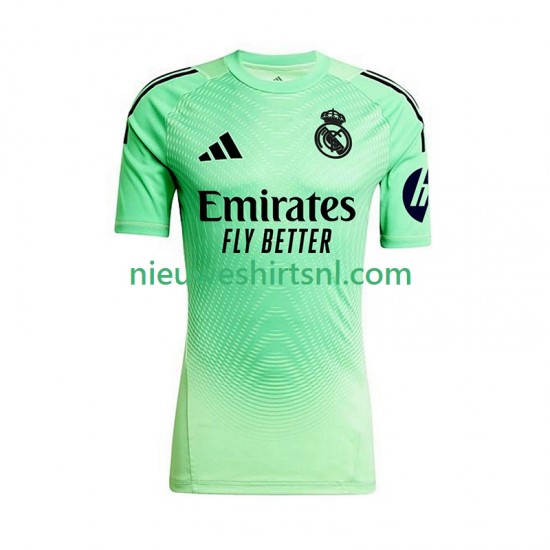 Real Madrid Heren Shirt met Bedrukking Doelman Uit 2025-2026 Korte Mouw
