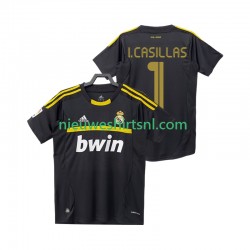 Real Madrid Heren Shirt met Bedrukking Doelman I.CASILLAS 1 2012 Retro Uit 2011 Korte Mouw