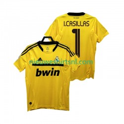 Real Madrid Heren Shirt met Bedrukking Doelman I.CASILLAS 1 2012 Retro Thuis 2011 Korte Mouw