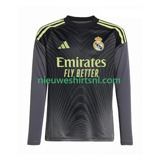 Real Madrid Heren Shirt met Bedrukking Doelman Derde 2025-2026 Lange Mouw