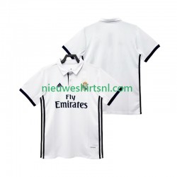 Real Madrid Heren Shirt met Bedrukking 2017 2018 Retro Thuis Korte Mouw