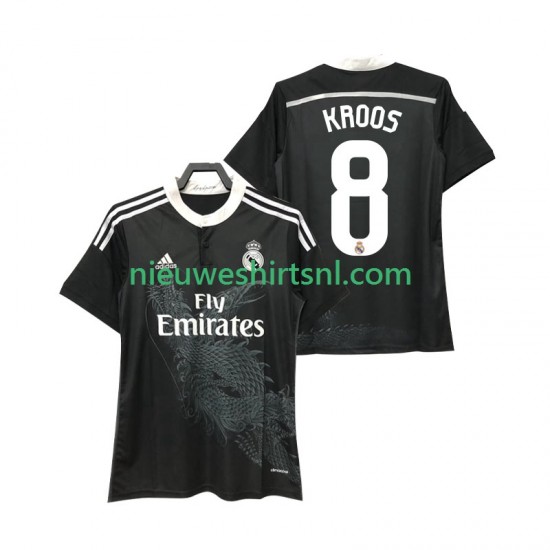 Real Madrid Heren Shirt met Bedrukking KROOS 8 2014 2015 Retro Uit Korte Mouw