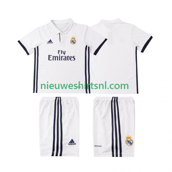 Real Madrid Kind Shirt met Bedrukking 2016 2017 Retro Thuis Korte Mouw